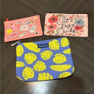 Lot of 3 Cosmetics Bags